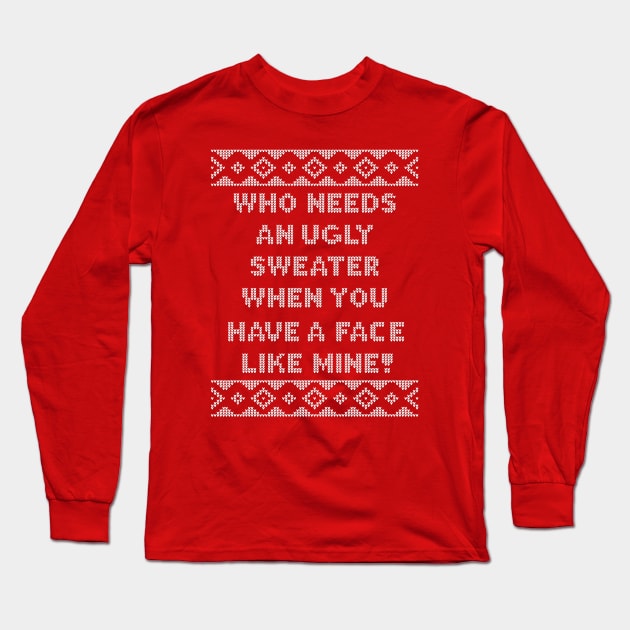 Ugly Face Xmas Sweater [Roufxis-TP] Long Sleeve T-Shirt by Roufxis